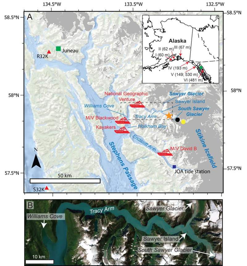 Image from: A Glacier Held Back a Mountain for Centuries, But When It Collapsed Without Warning, It Created a 481-Meter Tsunami Taller Than the Burj Khalifa