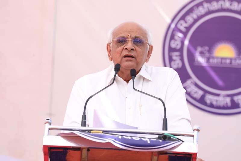Image from: Gujarat: CM Bhupendra Patel lays foundation stone for New Campus of Sri Sri Ravi Shankar Vidya Mandir