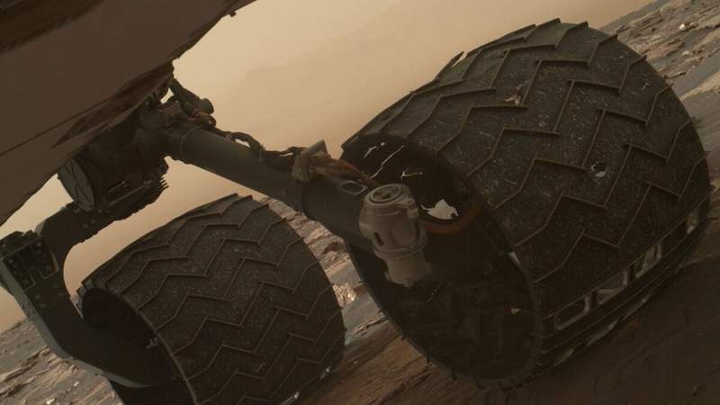 Image from: After 6 Years on Mars, NASA’s Curiosity Rover Shows What Travel Did to Its Wheels in Ways No One Expected