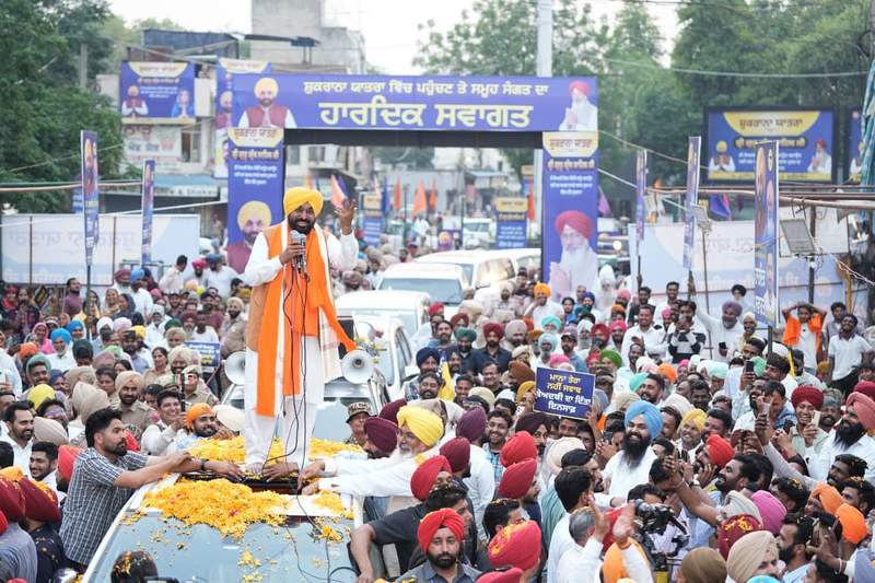 Image from: In pics: Punjab CM Mann meets people, offers prayers as 4-day Shukrana Yatra concludes