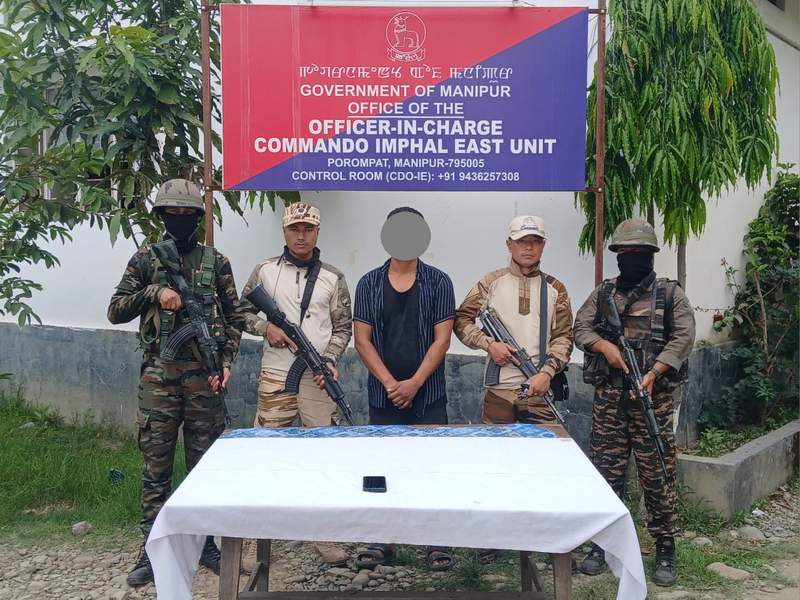 Image from: Manipur: Security forces book two KCP cadres, recover arms and ammunition
