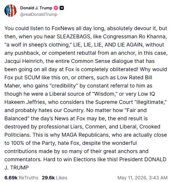 Image from: Democratic Rep. Ro Khanna says "that's why I talk to everyone" after Trump attacks him and Fox News