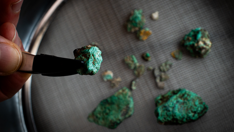 Image from: Strange Green Rocks Found in a Remote Spanish Cave Near the Sky Point to 4,000 Years of Prehistoric Copper Work