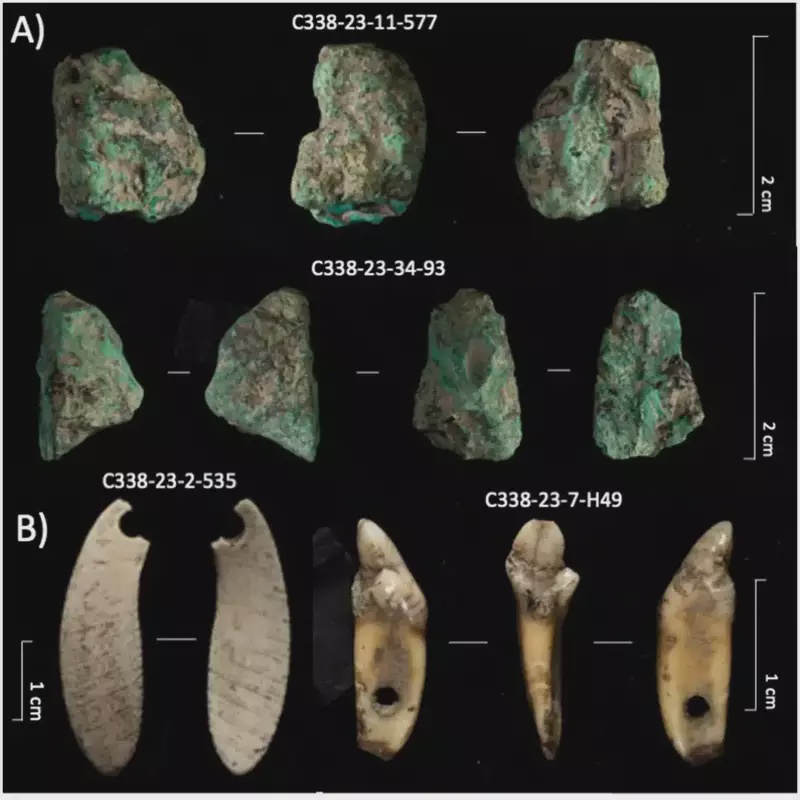 Image from: Strange Green Rocks Found in a Remote Spanish Cave Near the Sky Point to 4,000 Years of Prehistoric Copper Work