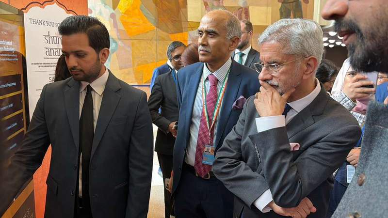 Image from: New York: EAM Jaishankar inaugurates special exhibition on India's contribution to Mathematics at UN HQ