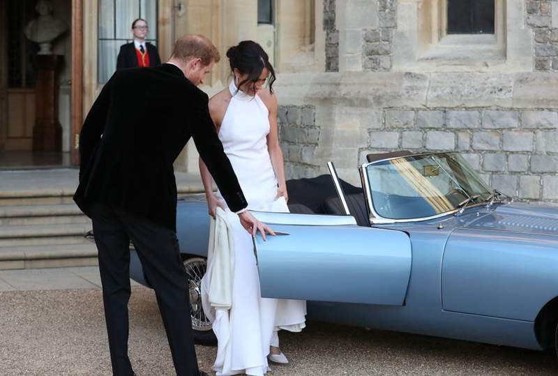 Image from: Meghan rewears second wedding dress to promote lifestyle brand