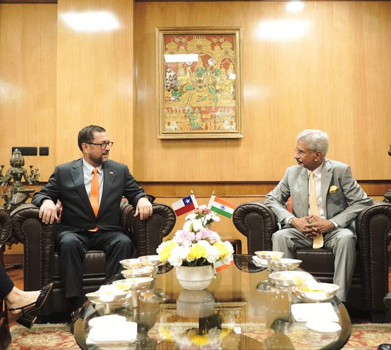 Image from: Jaishankar meets Chilean FM Mackenna; discusses trade diversification, multilateral cooperation