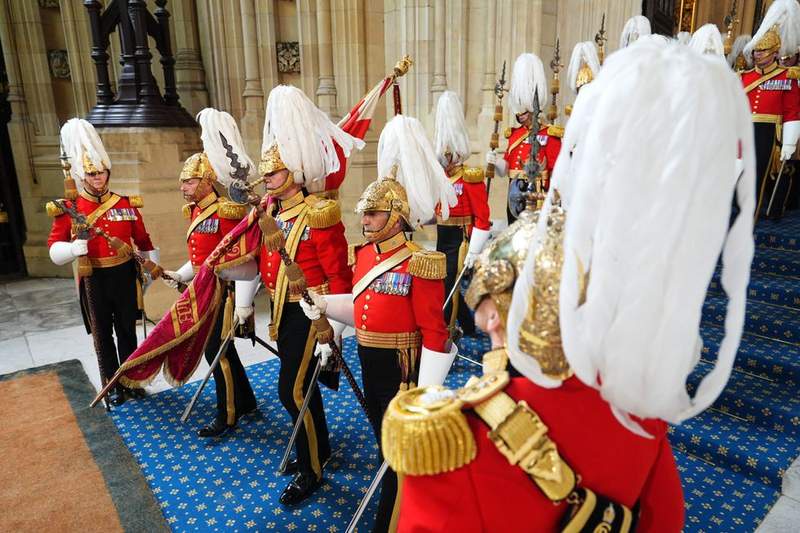 Image from: Best pictures as King Charles and Queen Camilla attend State Opening of Parliament