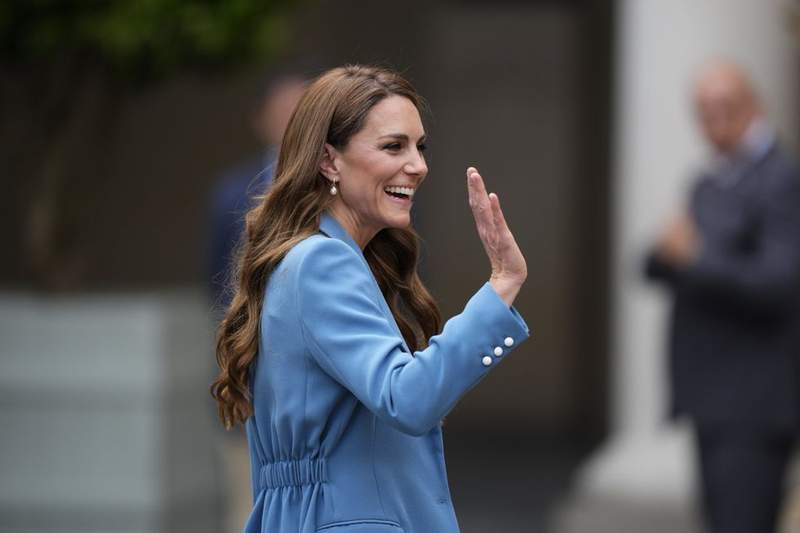 Image from: Catherine steps out in Italy for first international trip since her cancer as royal receives honour