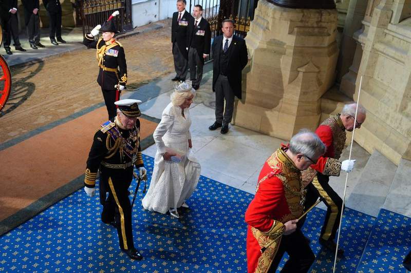 Image from: Best pictures as King Charles and Queen Camilla attend State Opening of Parliament
