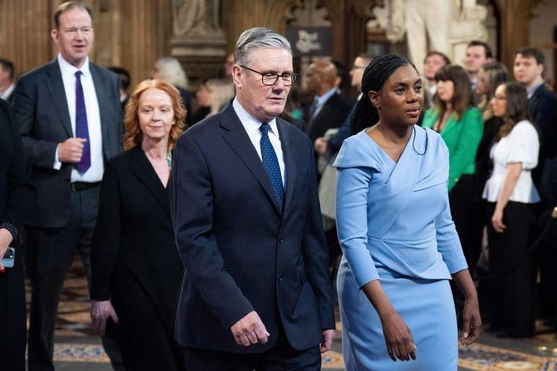 Image from: Best pictures as King Charles and Queen Camilla attend State Opening of Parliament