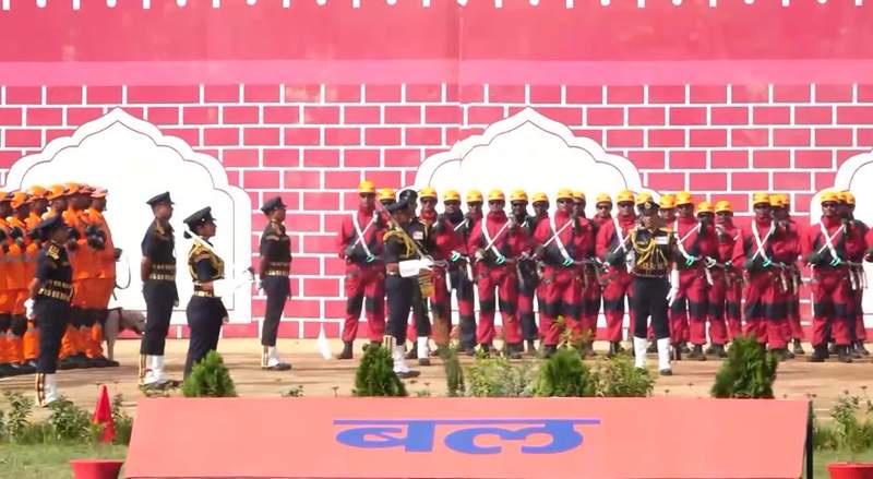 Image from: Amit Shah attends President's Colour Award Ceremony of NDRF in Ghaziabad