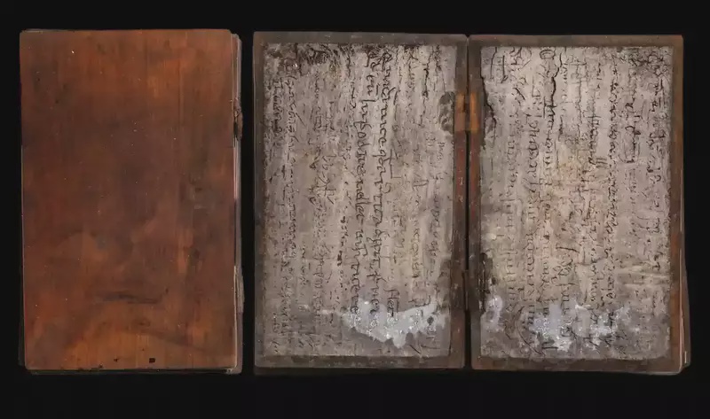 Image from: Archaeologists Found a 700-Year-Old Notebook Still Legible in a Medieval Toilet Beside Silk Used for Wiping