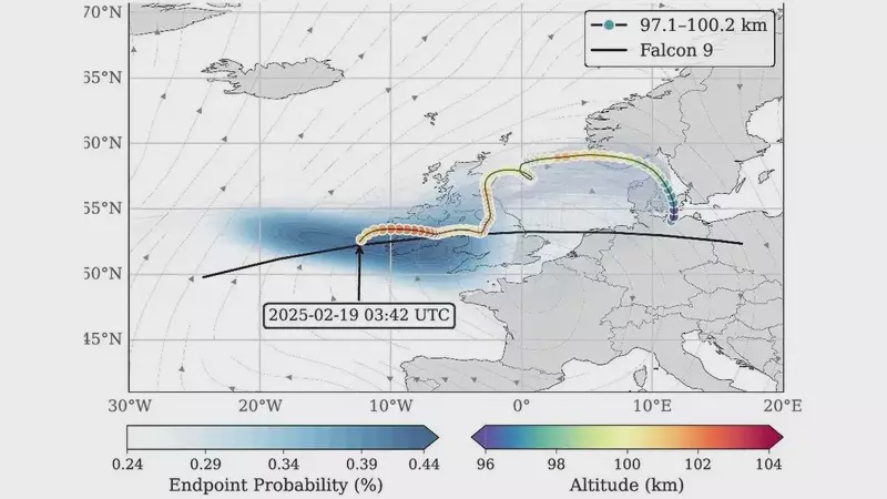 Image from: Scientists Spot Rare Atmospheric Signature Tied to Space Debris Reentry
