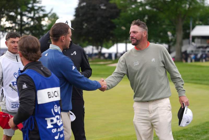 Image from: What Michael Block told his caddie about Dustin Johnson before playing with him at the PGA Championship