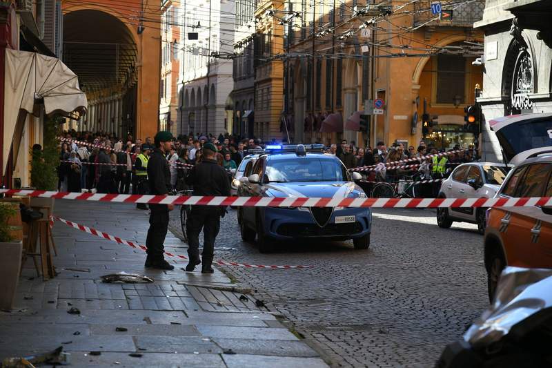 Image from: Car ploughs into crowd in Italy’s Modena, injuring eight