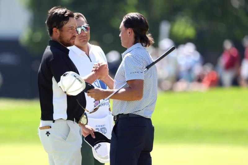 Image from: Xander Schauffele makes a comment on Rickie Fowler’s pace of play after playing with him at the PGA
