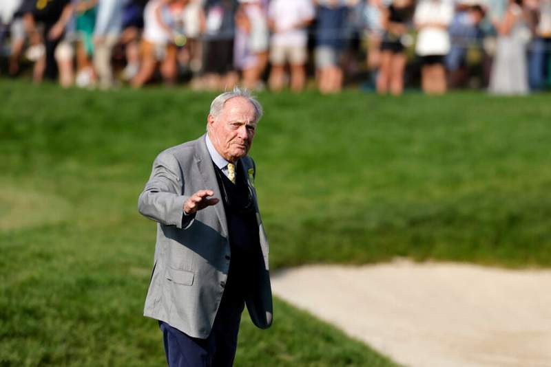 Image from: Jack Nicklaus and Sir Nick Faldo send messages to Aaron Rai after his PGA Championship win
