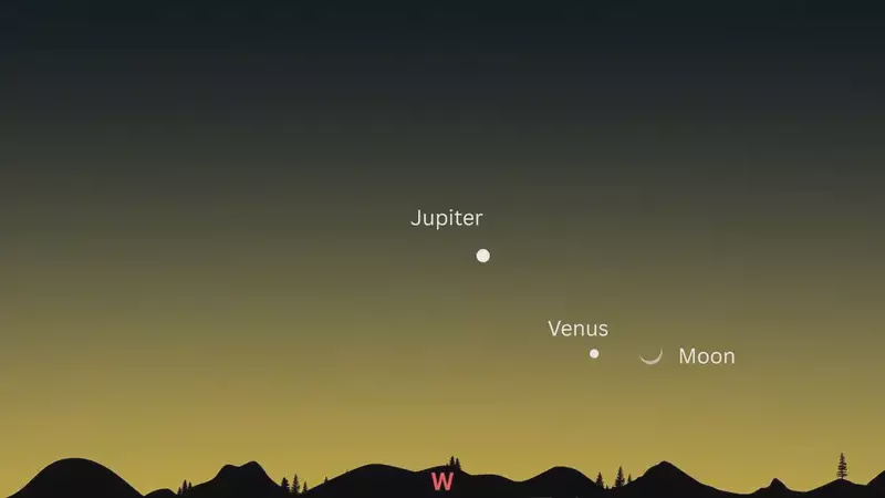 Image from: Watch Venus And A Slender Crescent Moon Dazzle The Western Sky Tonight!