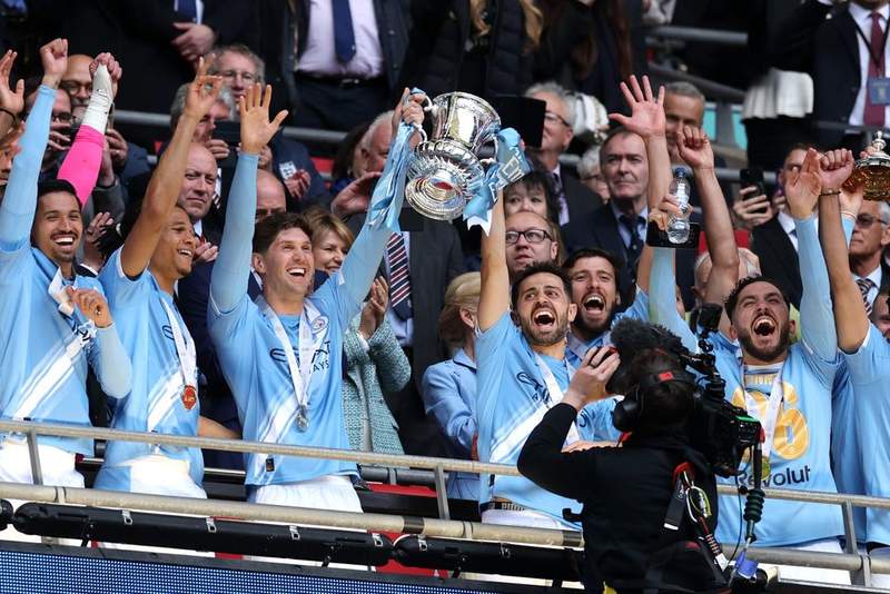 Image from: Manchester City star shares cheeky selfie with Prince of Wales at Wembley