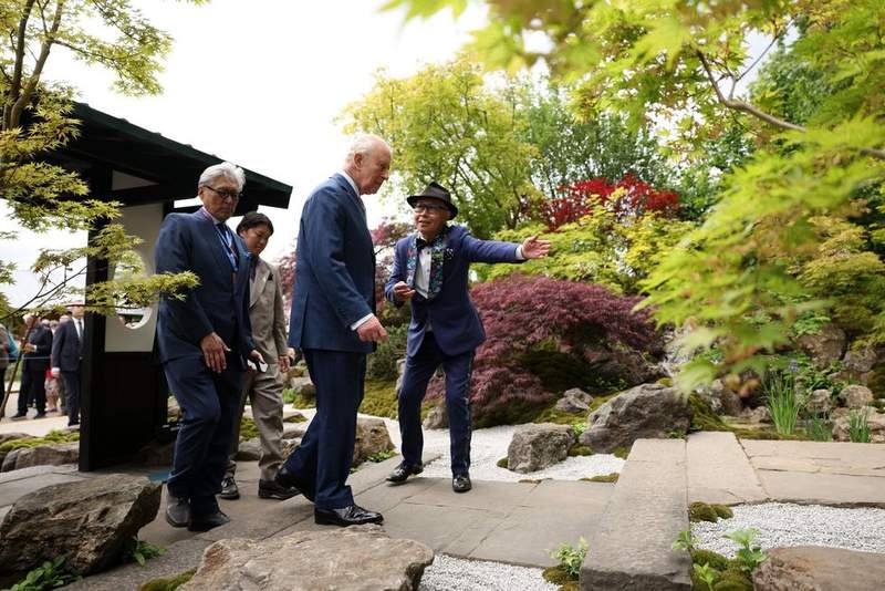 Image from: King Charles III and Queen Camilla attend Chelsea Flower Show