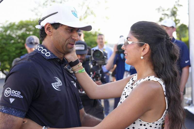 Image from: Aaron Rai makes emotional admission about wife after sensational PGA Championship win