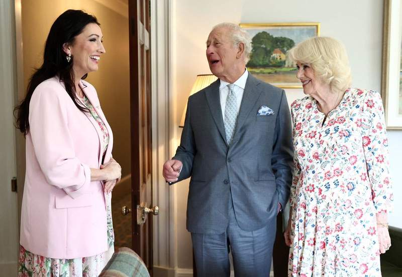 Image from: King Charles and Queen Camilla greet Northern Irish First Minister and Deputy