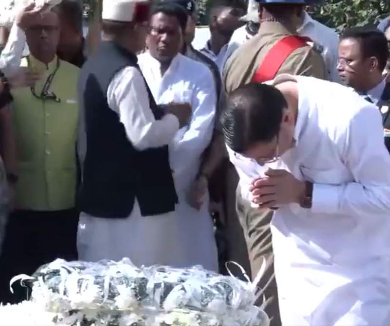 Image from: Former Uttarakhand CM BC Khanduri laid to rest with state honours; VP Radhakrishnan, CM Dhami pay tribute