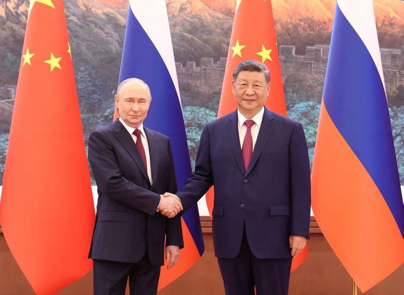Image from: Vladimir Putin makes grovelling visit to China as Kremlin warns of 'catastrophic' war with Nato