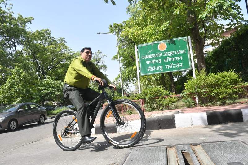 Image from: No-vehicle day observed in Chandigarh