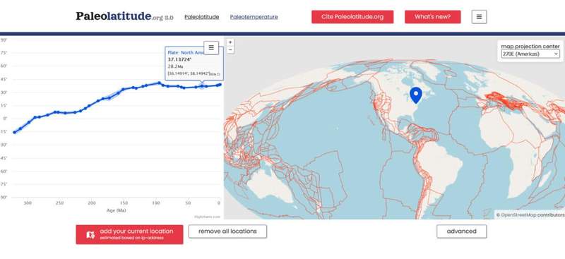 Image from: Scientists Built an Earth Map Tool That Reveals Where Your Home Was 320 Million Years Ago
