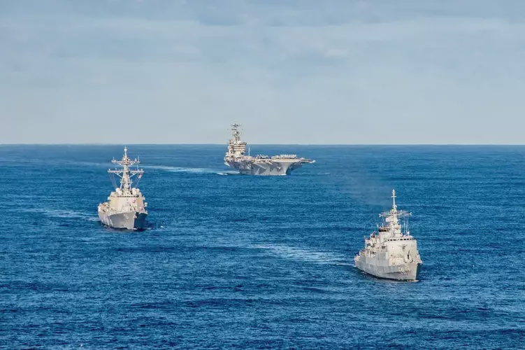 Image from: US aircraft carrier USS Nimitz enters Caribbean amid rising tensions with Cuba