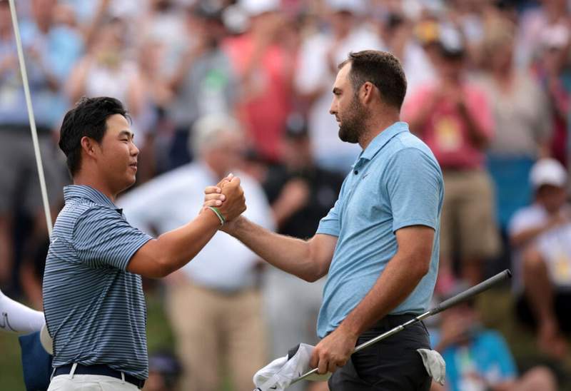 Image from: Scottie Scheffler makes Tom Kim prediction after what he has noticed about him behind the scenes