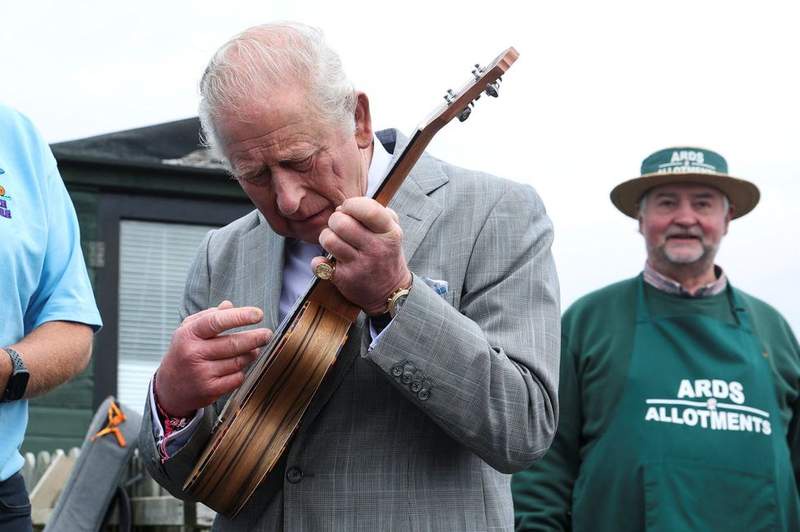 Image from: King Charles shocks locals with ukulele solo as Northern Ireland trip concludes
