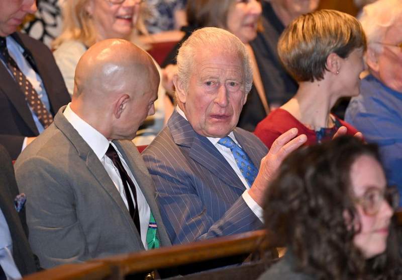 Image from: King Charles arrives as surprise guest at Royal Shakespeare Theatre for show