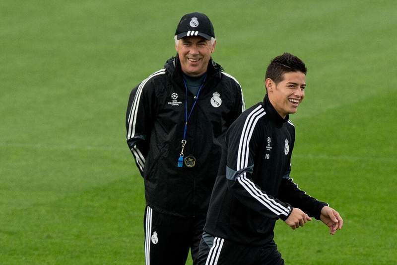 Image from: How Carlo Ancelotti talked James Rodriguez out of joining ‘dead’ Manchester United after Real Madrid