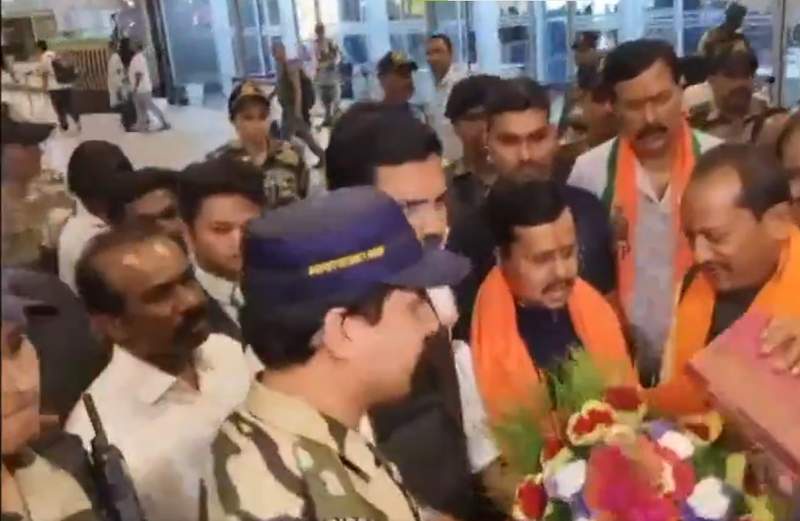 Image from: BJP chief Nitin Nabin receives grand welcome in Bengaluru, to attend key party meetings