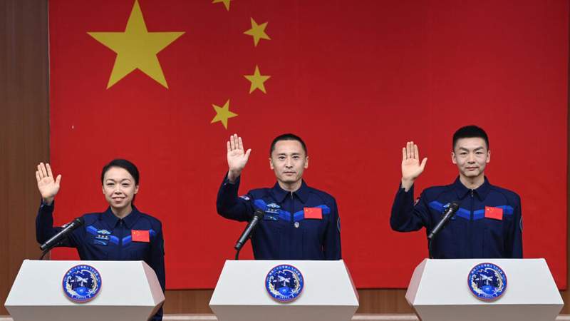 Image from: Chinese astronaut to spend a full year in orbit as Beijing ramps up Moon race