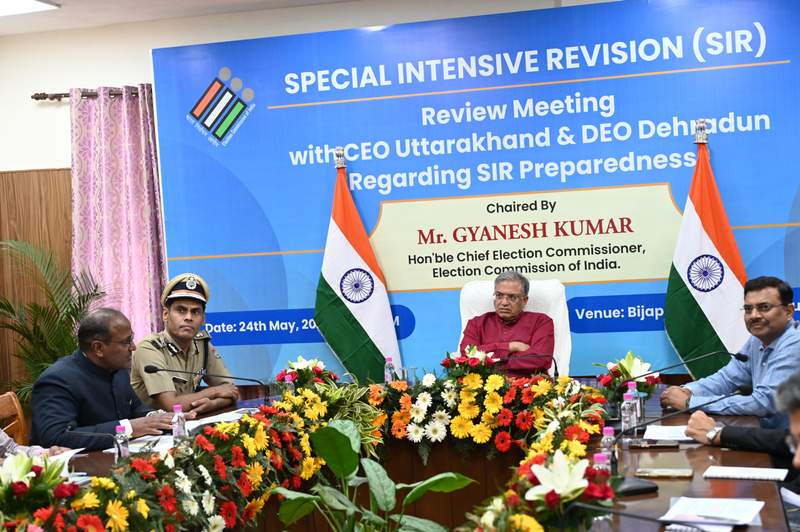 Image from: CEC Gyanesh Kumar chairs review meeting on Uttarakhand electoral roll revision