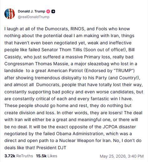 Image from: Iran deal will either be "great and meaningful" or there will be "no deal" at all, says Trump