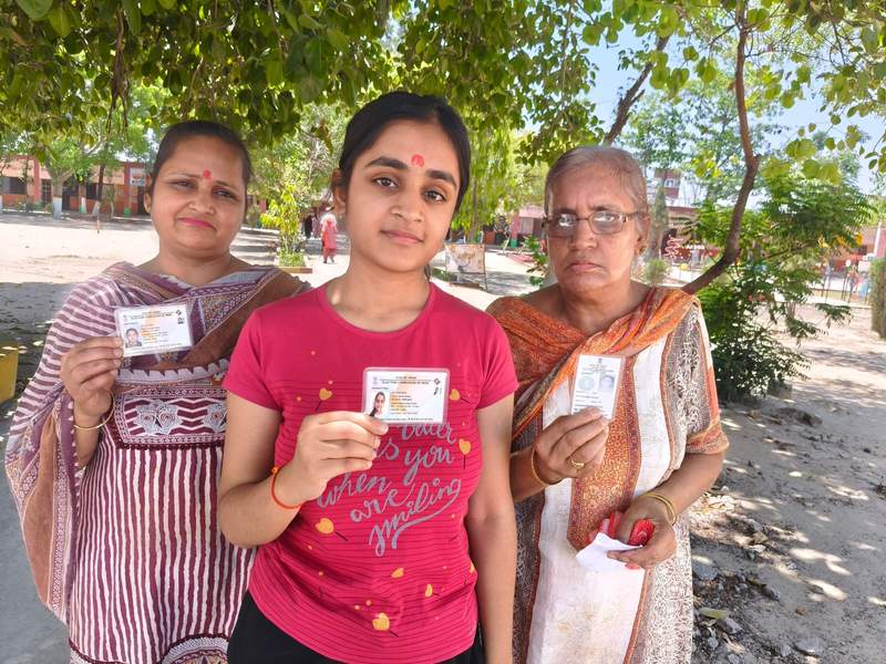 Image from: Voters exercise their franchise to vote in Punjab civic body polls