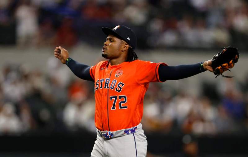 Image from: Astros rookie makes MLB history in no-hitter debut