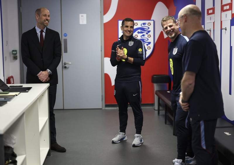 Image from: Prince William meets the unsung heroes of England's footballing success