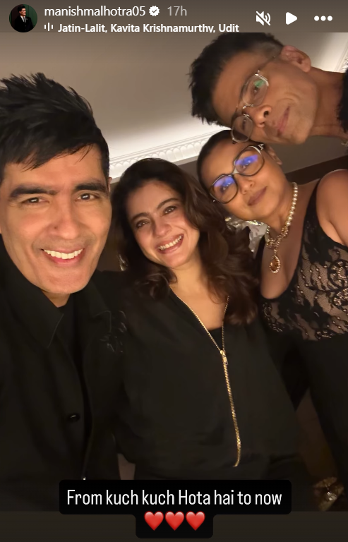 Image from: Kajol, Rani Mukerji, Kareena Kapoor, Vicky Kaushal and others grace Karan Johar's birthday bash
