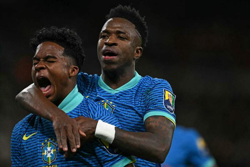 Image from: Vinicius Jr. reveals his short message to calm down ‘nervous’ Endrick after Brazil World Cup call-up