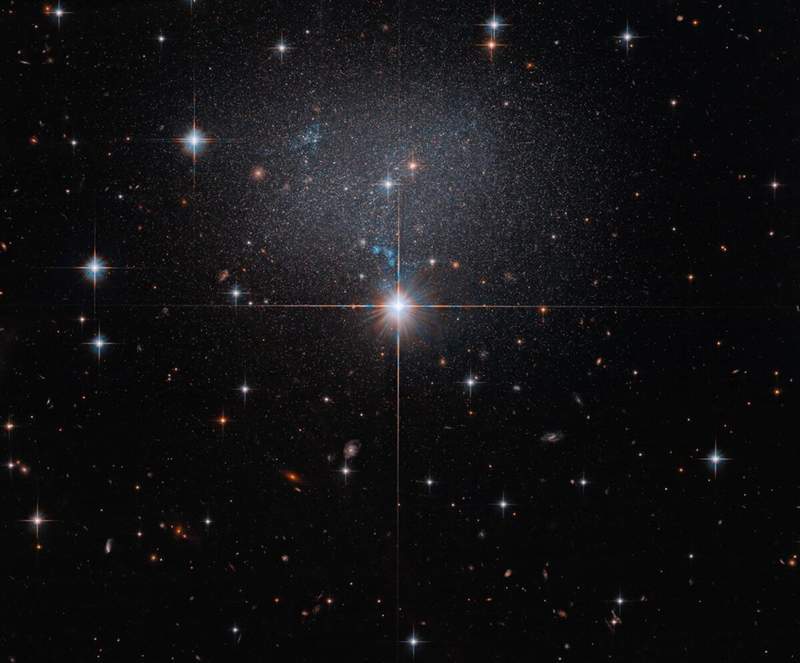 Image from: Hubble Reveals Hidden Dwarf Galaxy Illuminating Cosmic Flows