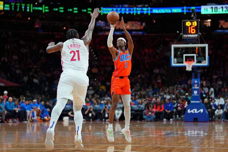 Image from: Shai Gilgeous-Alexander matches Joel Embiid low after ugly Game 6 display