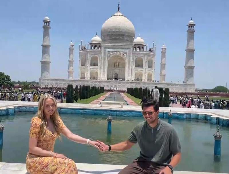 Image from: Tiffany Trump explores Taj Mahal with husband, takes adorable pictures at India's iconic monument