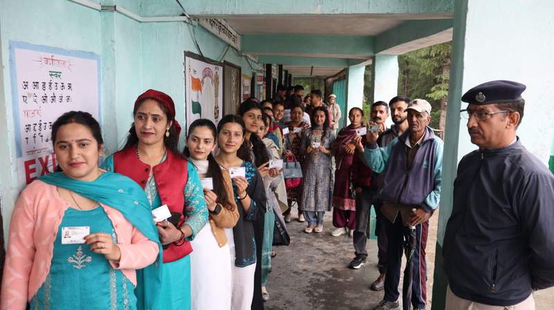 Image from: Himachal panchayat polls: Over 80% voter turnout in final phase