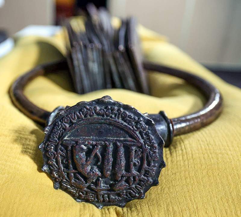 Image from: "Receiving messages of joy, pride": PM Modi shares significance of Chola copper plates brought back to India